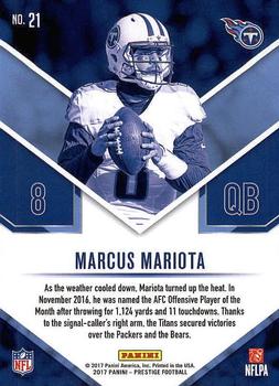 2017 Panini Prestige - Stars of the NFL #21 Marcus Mariota Back