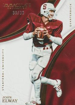 2017 Panini Immaculate Collection Collegiate #17 John Elway Front