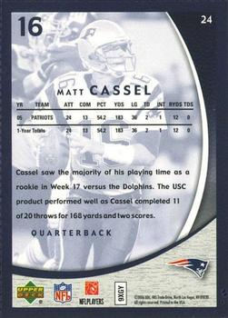 2006 Upper Deck Boston Globe New England Patriots #24 Matt Cassel Back