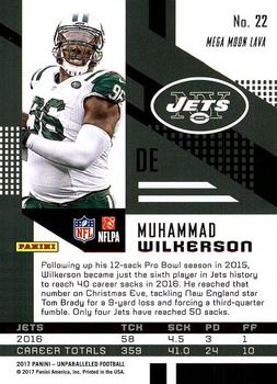 2017 Panini Unparalleled #22 Muhammad Wilkerson Back