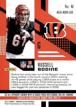 2017 Panini Unparalleled #41 Russell Bodine Back