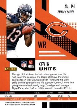 2017 Panini Unparalleled #141 Kevin White Back