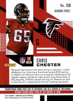 2017 Panini Unparalleled #150 Chris Chester Back