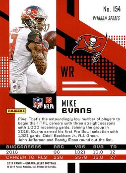 2017 Panini Unparalleled #154 Mike Evans Back