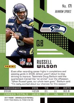 2017 Panini Unparalleled #171 Russell Wilson Back