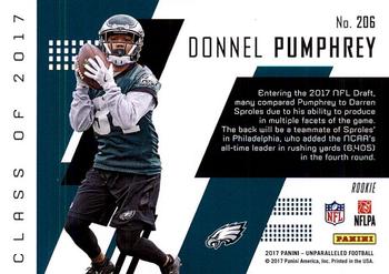 2017 Panini Unparalleled #206 Donnel Pumphrey Back