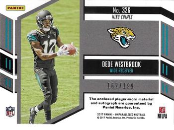 2017 Panini Unparalleled #326 Dede Westbrook Back