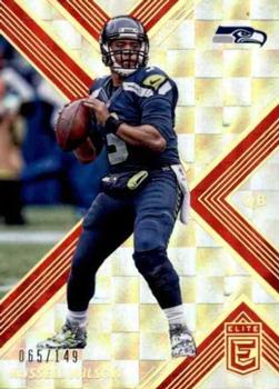 2017 Donruss Elite - Red #90 Russell Wilson Front