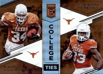 2017 Donruss Elite - College Ties #14 D'Onta Foreman / Ricky Williams Front
