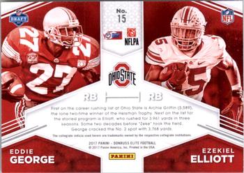 2017 Donruss Elite - College Ties #15 Ezekiel Elliott / Eddie George Back