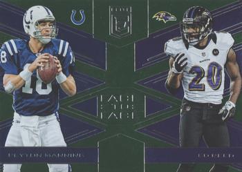 2017 Donruss Elite - Face to Face Green #5 Ed Reed / Peyton Manning Front