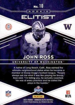2017 Donruss Elite - Rookie Elitist #10 John Ross Back