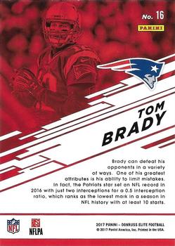 2017 Donruss Elite - Spellbound Green #16 Tom Brady Back
