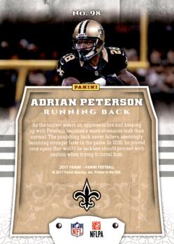 2017 Panini - Knight’s Templar Foil #98 Adrian Peterson Back