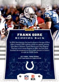 2017 Panini - Red #28 Frank Gore Back
