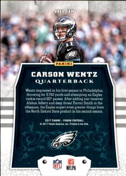 2017 Panini - Red #38 Carson Wentz Back