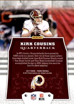 2017 Panini - Red #80 Kirk Cousins Back