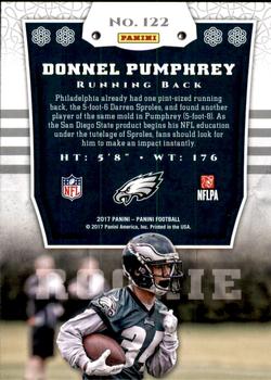 2017 Panini - Red #122 Donnel Pumphrey Back