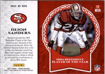2017 Panini - Decorated #D-DS Deion Sanders Back