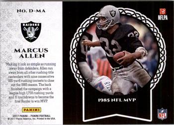 2017 Panini - Decorated #D-MA Marcus Allen Back