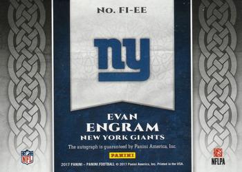 2017 Panini - First Impressions Autographs #FI-EE Evan Engram Back
