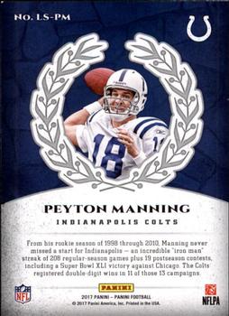 2017 Panini - Legends of the Shield #LS-PM Peyton Manning Back