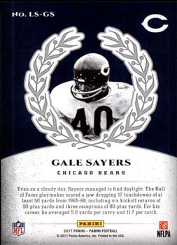2017 Panini - Legends of the Shield #LS-GS Gale Sayers Back