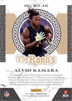 2017 Panini - The Rooks #RO-AK Alvin Kamara Back
