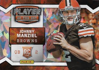 2014 Panini Player of the Day - Cracked Ice #RC-1 Johnny Manziel Front