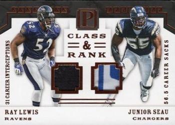2017 Panini Pantheon - Class and Rank Bronze #CR-LS Ray Lewis / Junior Seau Front