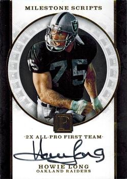 2017 Panini Pantheon - Milestone Scripts Gold #MS-HL Howie Long Front
