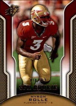 2010 SPx #227 Myron Rolle  Front