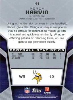 2010 Topps Unrivaled #41 Percy Harvin  Back