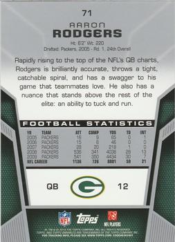2010 Topps Unrivaled #71 Aaron Rodgers  Back