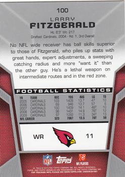 2010 Topps Unrivaled #100 Larry Fitzgerald  Back