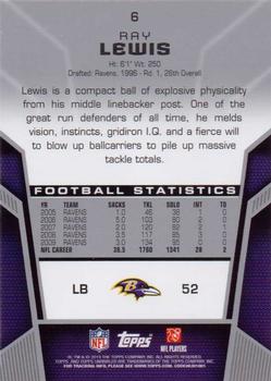 2010 Topps Unrivaled #6 Ray Lewis  Back
