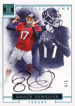2016 Panini Impeccable - Indelible Ink Platinum #14 Brock Osweiler Front