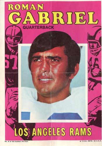 1971 Topps - Posters Glossy #8 Roman Gabriel Front