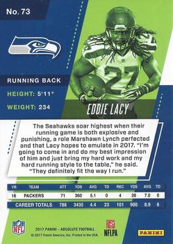 2017 Panini Absolute #73 Eddie Lacy Back