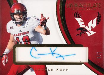 2017 Panini Immaculate Collection Collegiate - Immaculate Chin Straps Signatures #11 Cooper Kupp Front