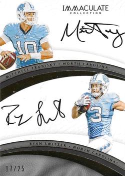 2017 Panini Immaculate Collection Collegiate - Immaculate Dual Autographs #3 Mitchell Trubisky / Ryan Switzer Front