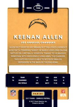 2017 Donruss - Jersey Number #104 Keenan Allen Back