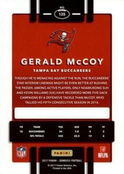 2017 Donruss - Jersey Number #135 Gerald McCoy Back