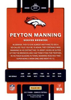 2017 Donruss - Jersey Number #217 Peyton Manning Back