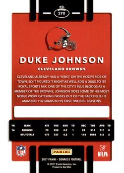 2017 Donruss - Jersey Number #270 Duke Johnson Back