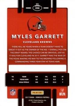 2017 Donruss - Jersey Number #356 Myles Garrett Back