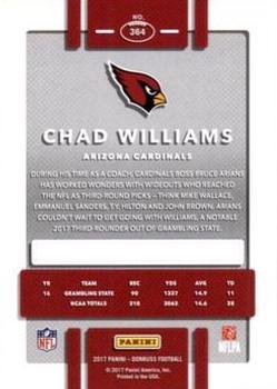 2017 Donruss - Jersey Number #364 Chad Williams Back