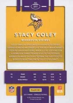 2017 Donruss - Press Proof Black #377 Stacy Coley Back