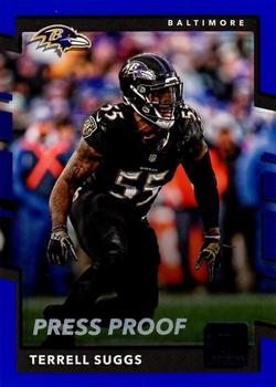 2017 Donruss - Press Proof Blue #43 Terrell Suggs Front