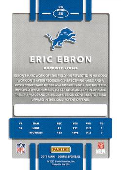2017 Donruss - Press Proof Blue #55 Eric Ebron Back